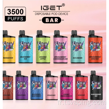 IGet Bar 3500 Puffs E-cigarette jetable